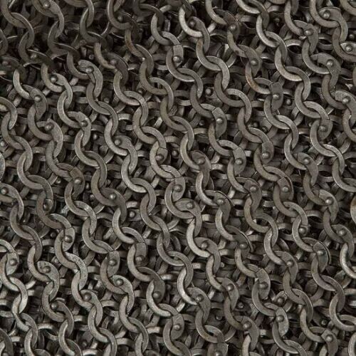 Chain mail 8 mm Flat riveted With Combo Warser Medium size Half Sleeve Shirt