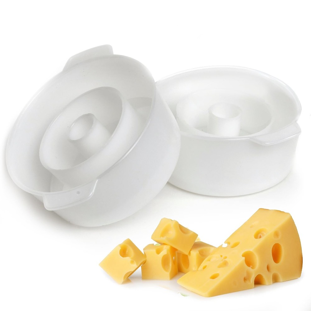 2 pcs Cheese Mold with a Follower Piston and Cheesecloth – Medium