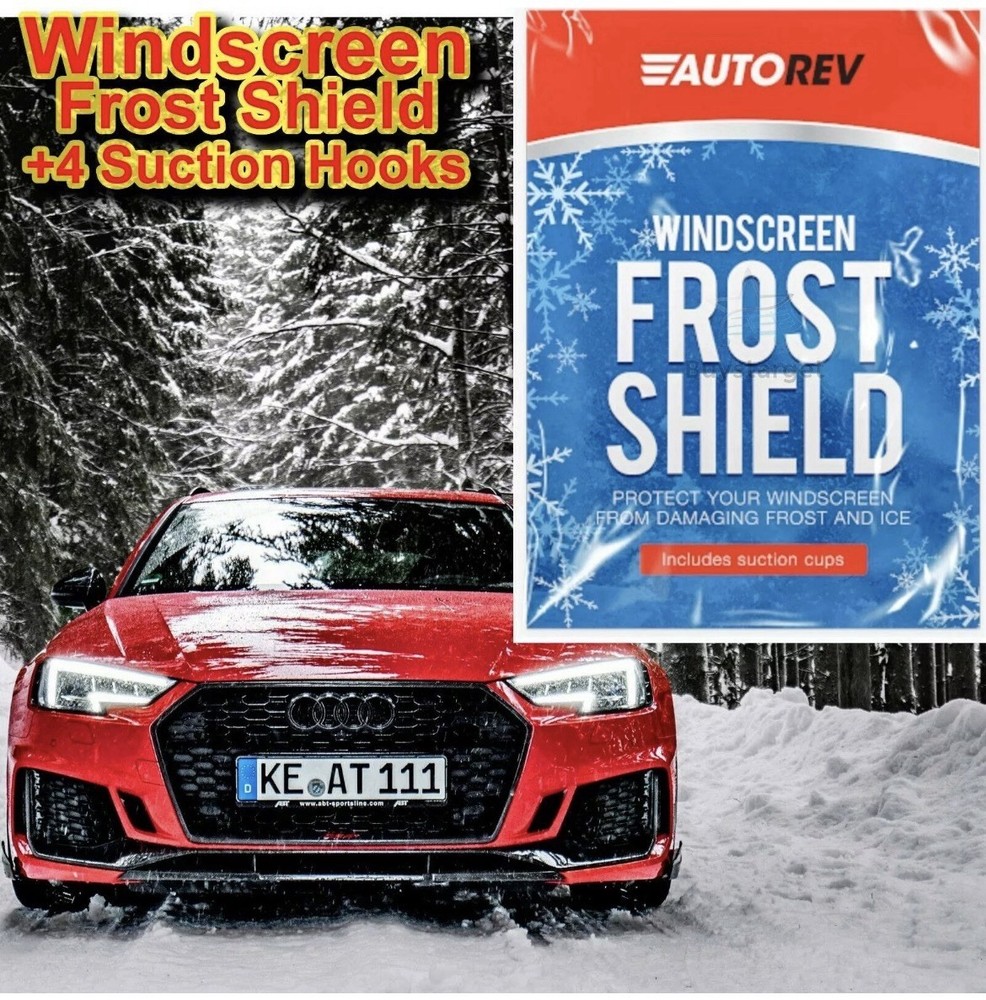 (G) Large Car Windscreen Frost Shield Cover Snow Ice Dust Protector Windshield
