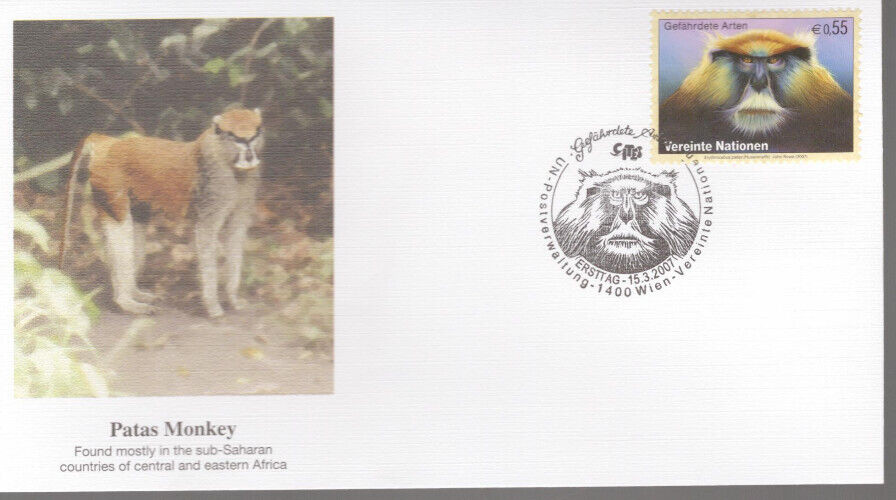 UN Issued Endangered Species = Primates = Patas Monkey