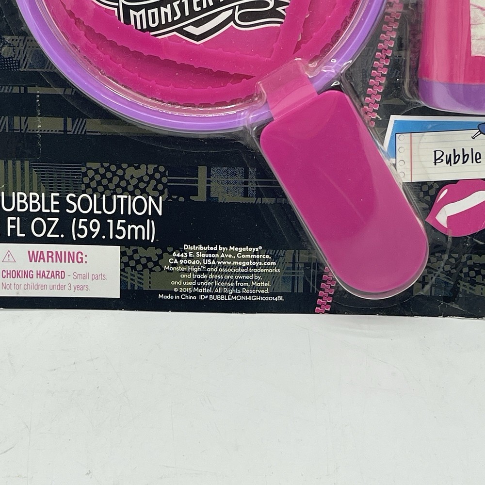 Rare 2015 Monster High Bubble Wand And Bubbles NIP