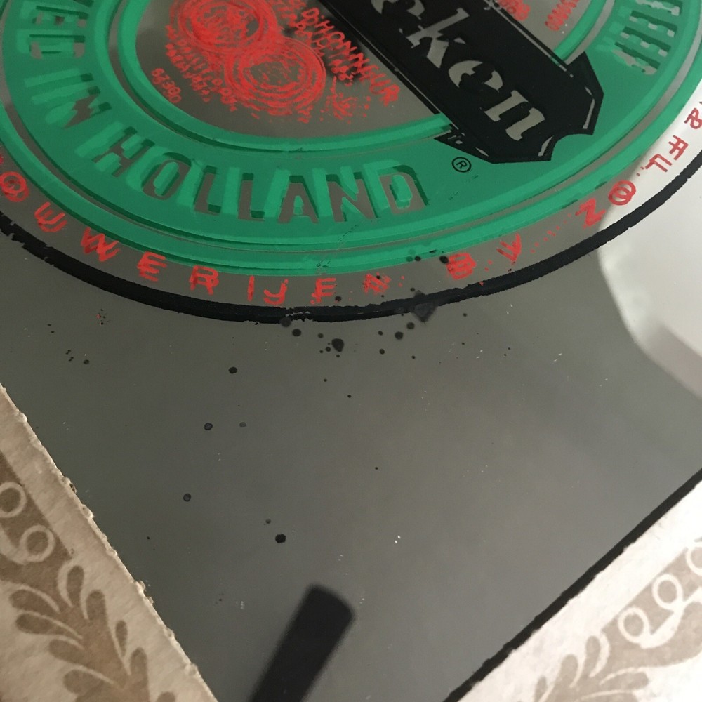 heineken lager beer mirror sign