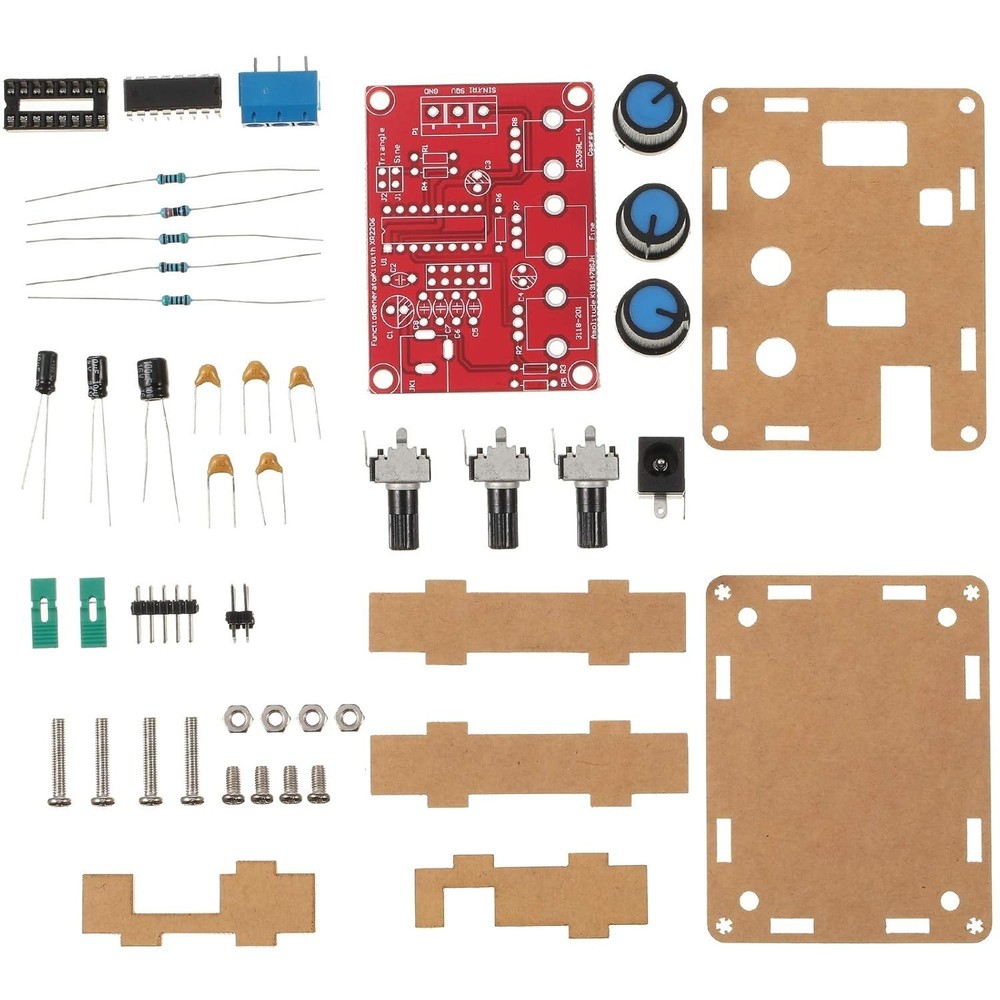Compact Signal Generator Kit with Sine, Triangle, Square Outputs for Electronics