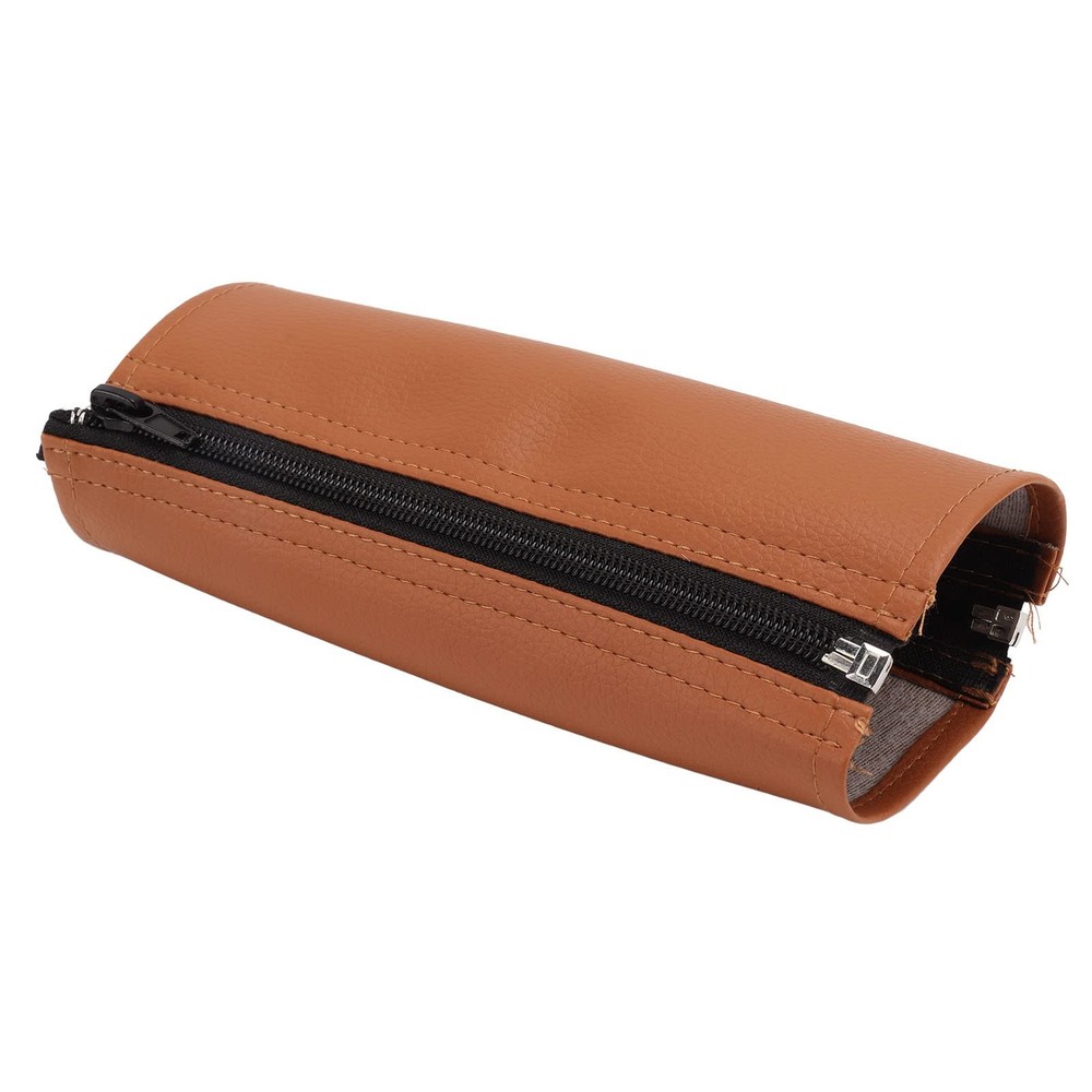 Garosa Stroller Handle Cover, Universal PU Leather Handlebar Sleeve, Brown