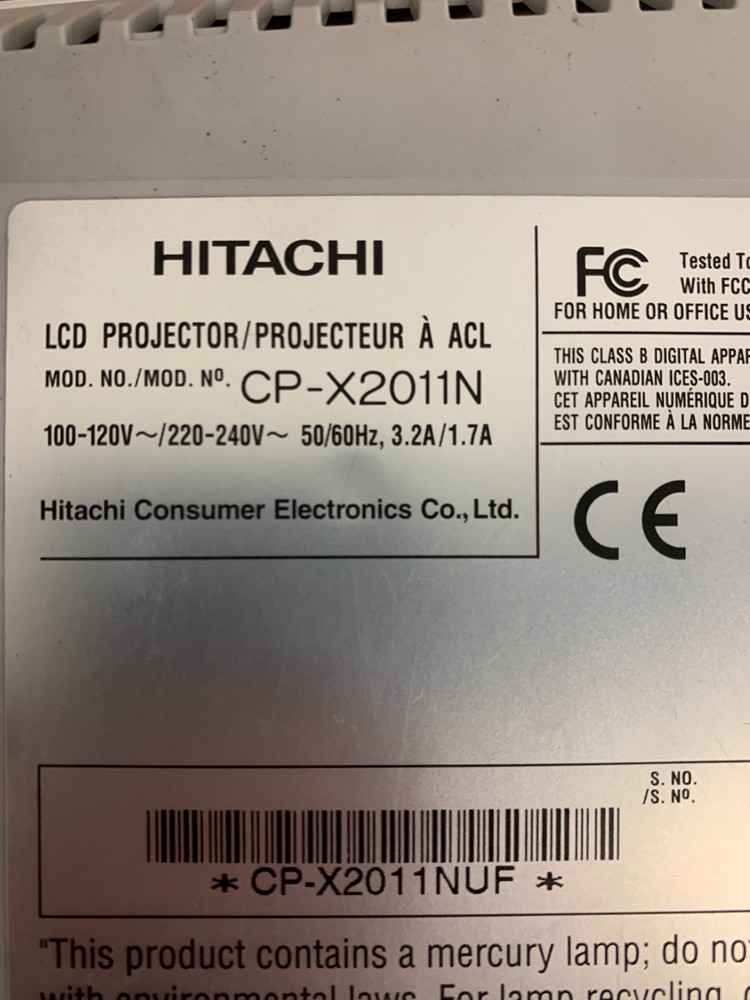 Hitachi CP-X2011N Projector