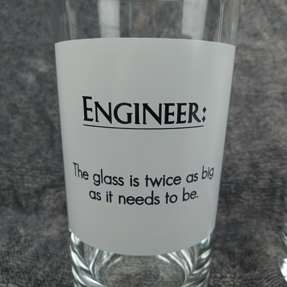 6 Highball Glasses Humor Accountant Philosopher Engineer Physicist Etc Sarcasm