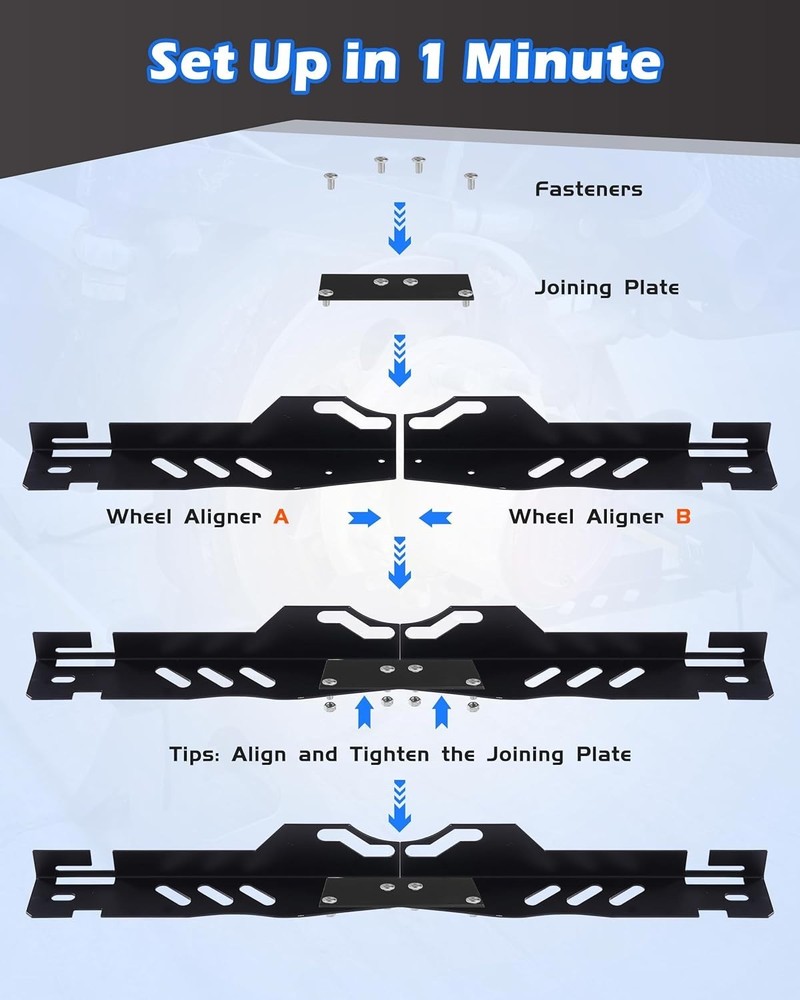 Heavy Duty Wheel Alignment Tool Kit, Toe Alignment Tool with Thickened Plates