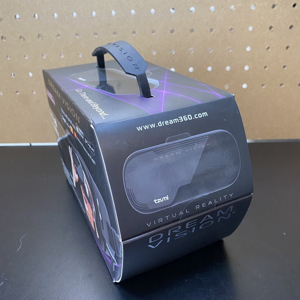 Dream Vision VR Virtual Reality 360 Smartphone Headset Earbuds iOS Android Black