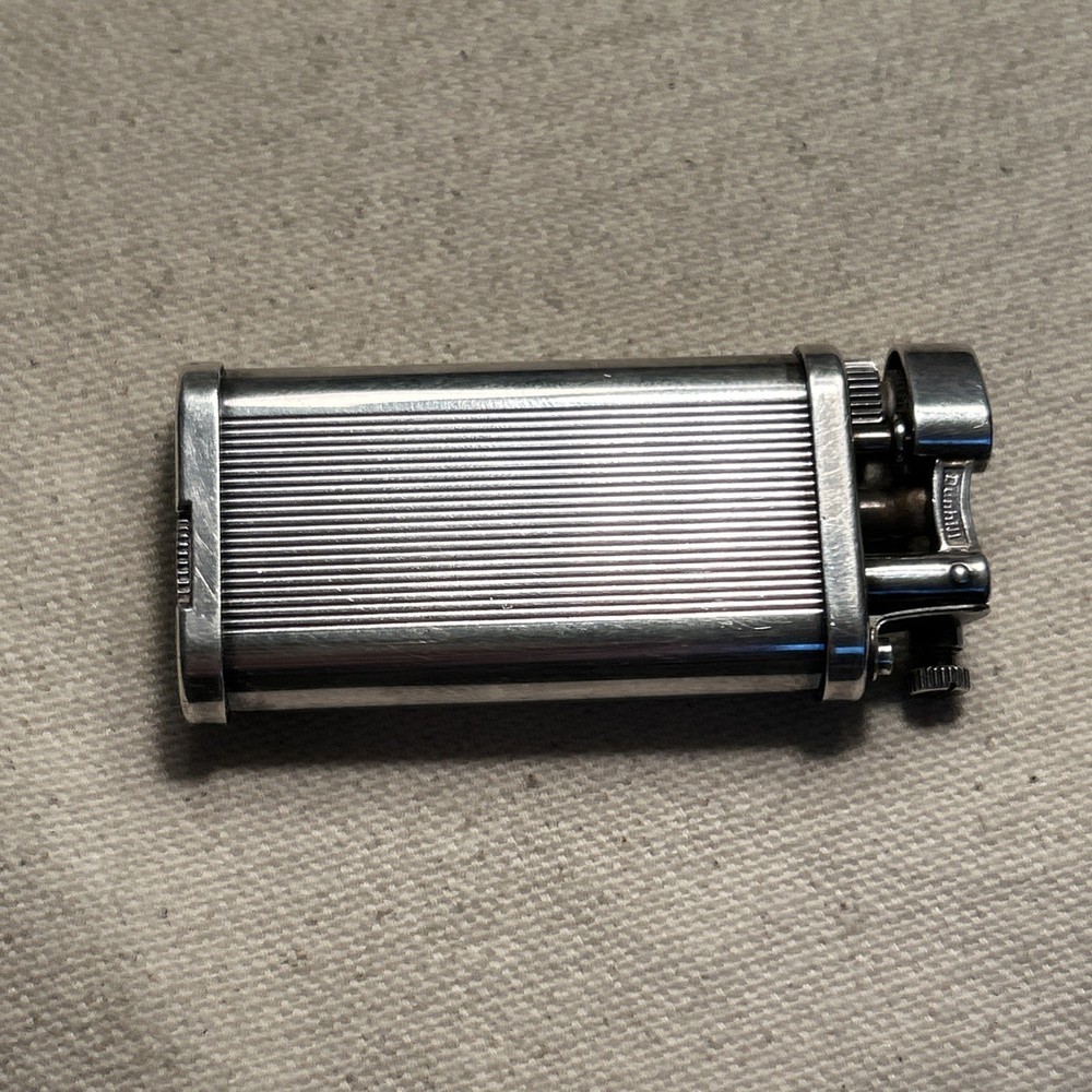 Vintage Dunhill Unique Silver Black Lighter