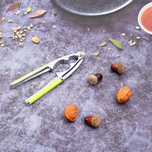 Nut Crackers Walnut Cracker Heavy Duty Walnut Cracker Tool with 2 PCS Green