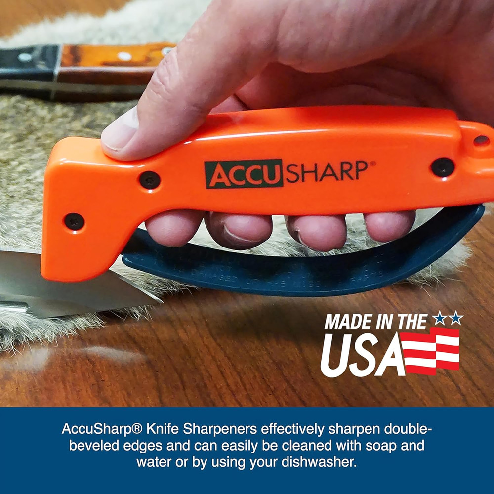 Knife Sharpener, Ergonomic Comfortable Handle, Compact & Easy to Use, Restore an
