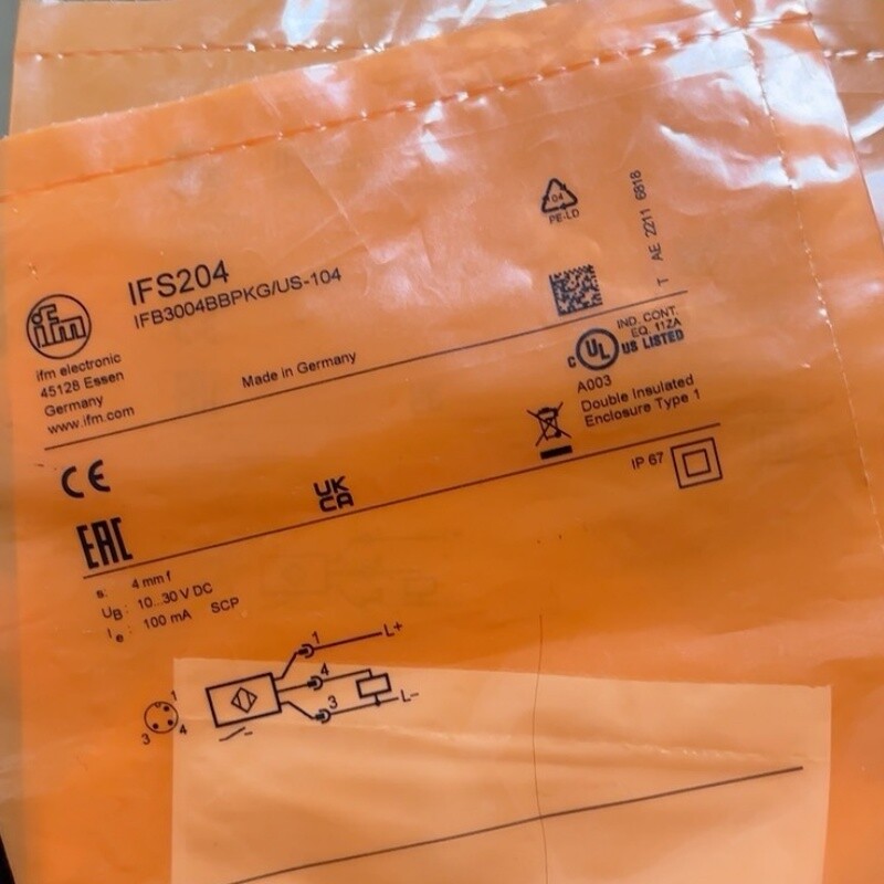 1 PC IFM IFS204 Proximity Switch Sensor