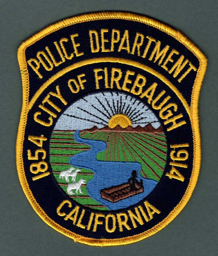 Firebaugh California Police Patch - Black Twill