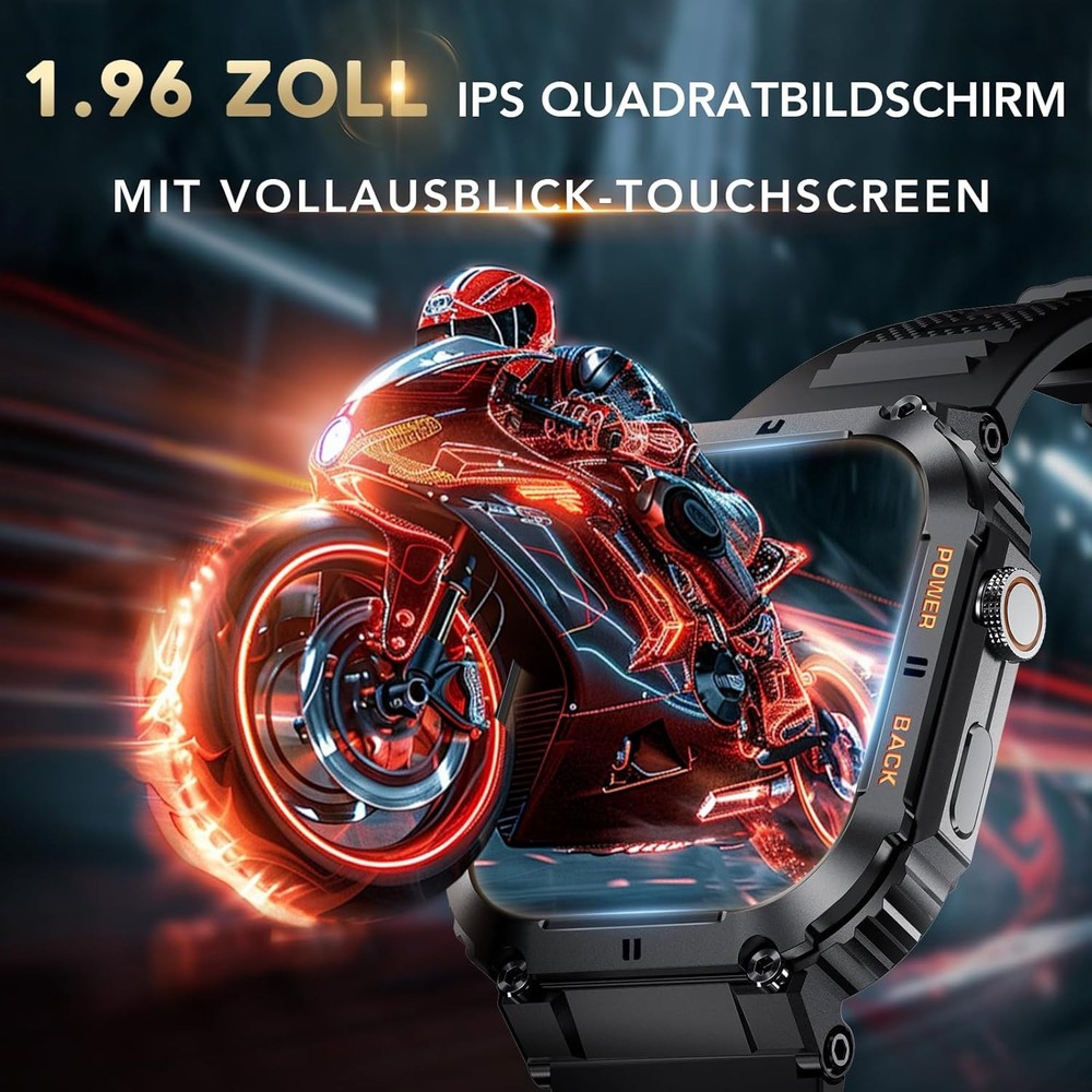 Smart Watch Men with Phone Function Bluetooth WiFi Waterproof Sleep Tracker