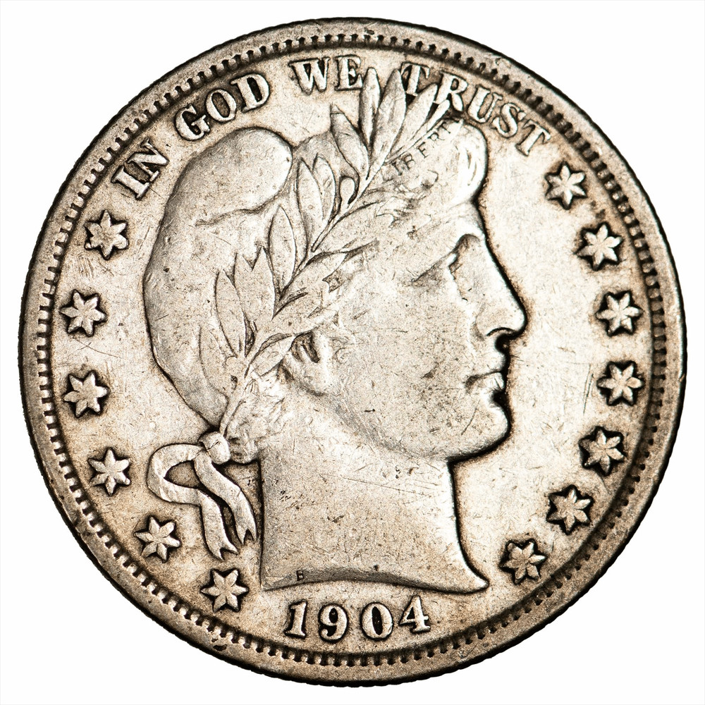 1904 Barber Half Dollar 50C Raw