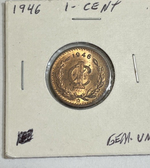 1946 Mexico 1 Centavo gem very bright Unc++