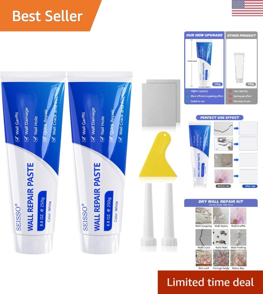 Rapid Wall Repair Solution - 500g Fast-Drying Spackle with Tools Included