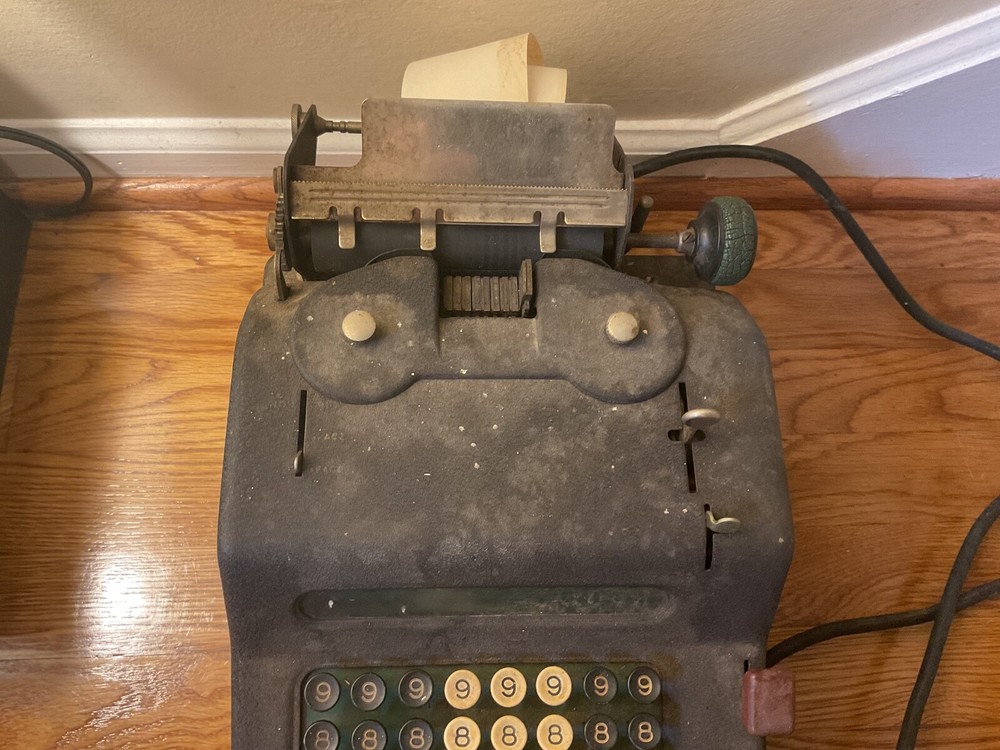 Allen & Wales Model E Adding Machine 1958 Tested Does Turn On