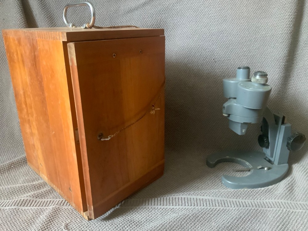 Vintage Bausch & Lomb Binocular Microscope - 10x,  Original Box