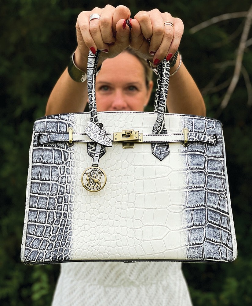 S & W Croco Leather CCW Handbag