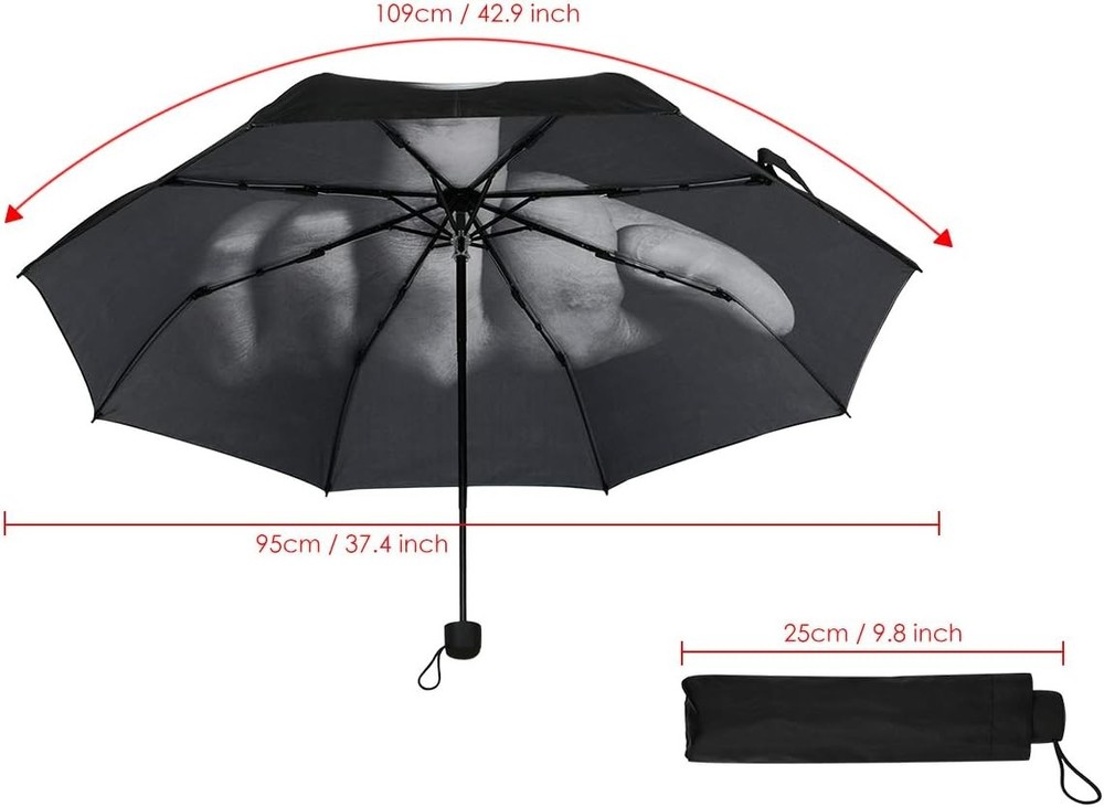 DS. DISTINCTIVE STYLE Middle Finger Umbrella Funny Folding Creative...