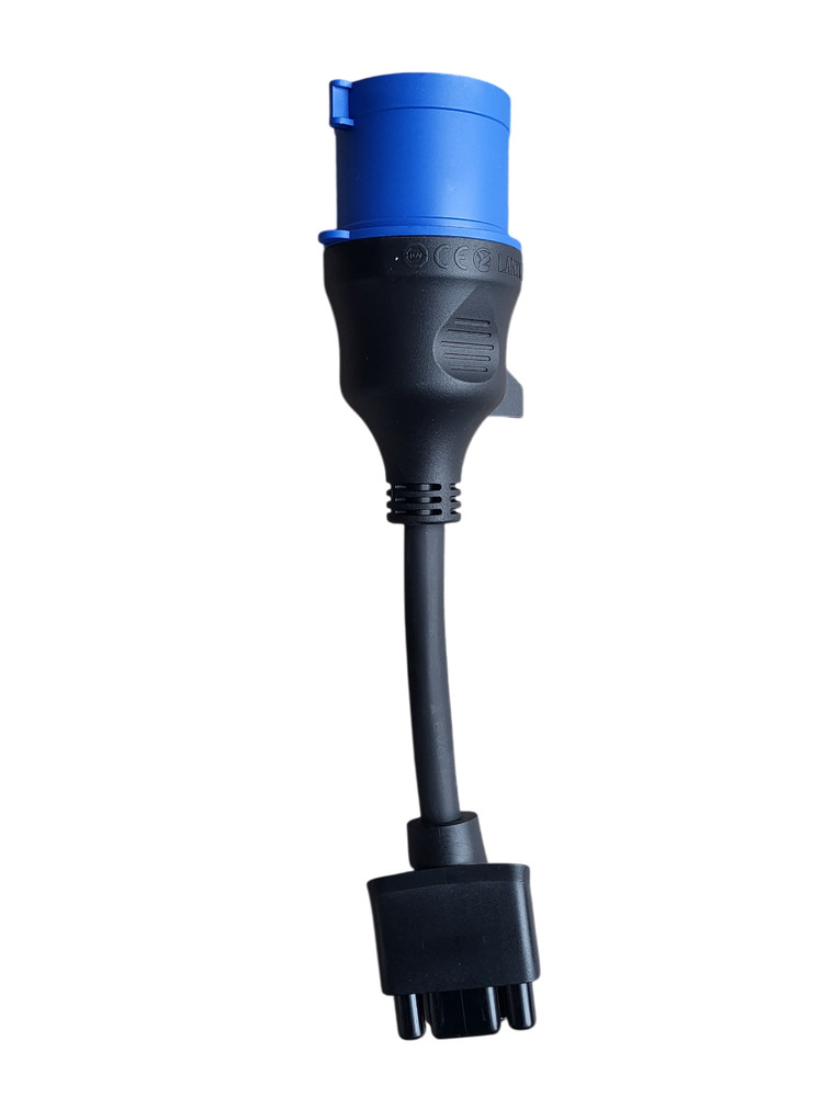 Tesla Adapter 32A Schuko Type (To 220V 7KW In Blue Socket)
