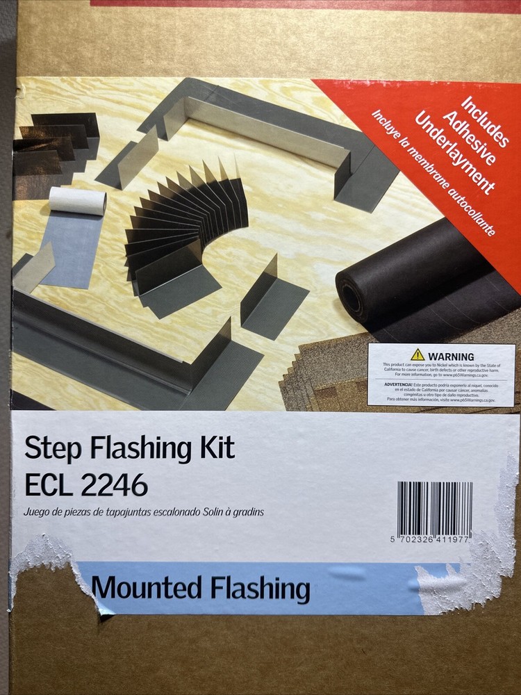 VELUX ‎ECL 2246 Skylight Step Flashing Kit Curb Mounted w/Adhesive((E-5))