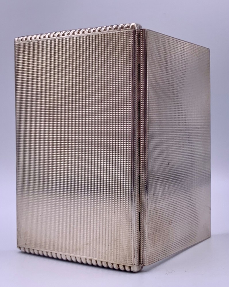 ANTIQUE 121 Gr. STERLING SILVER MASSIVE CIGARETTE CASE
