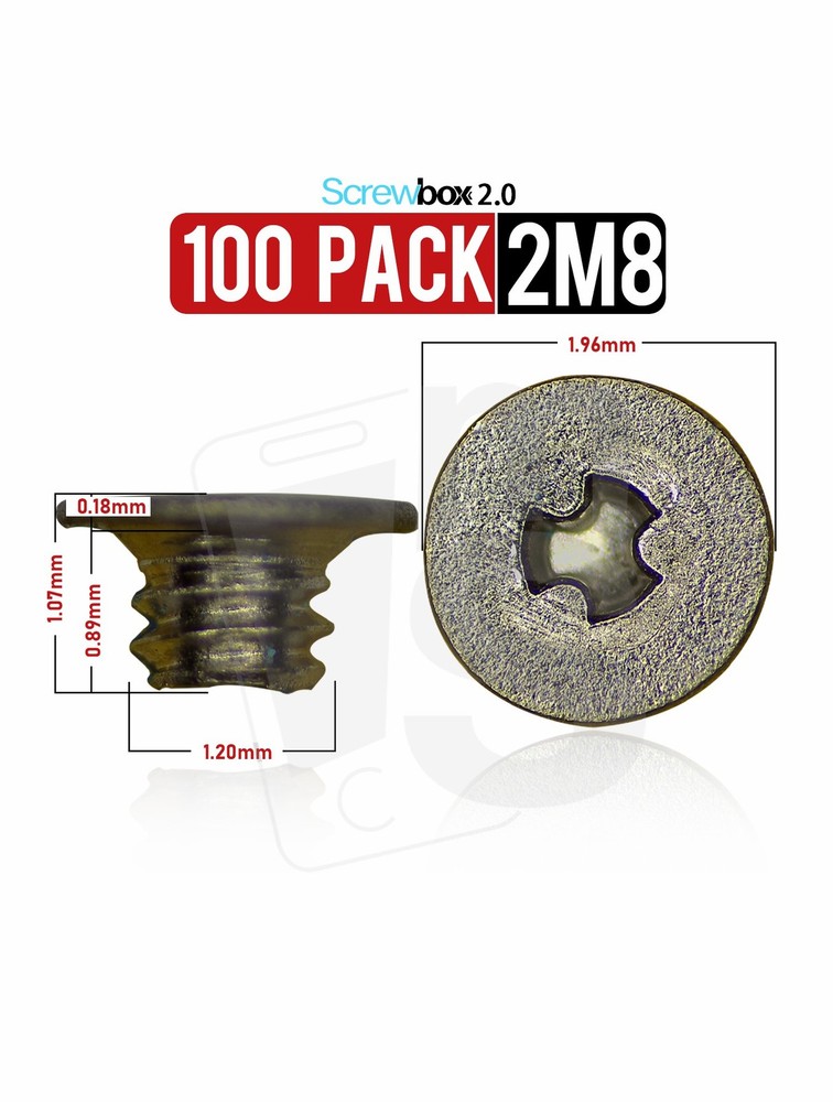Replacement Screw Box 2.0 Refill [ 2M8 ] (100 Pack)