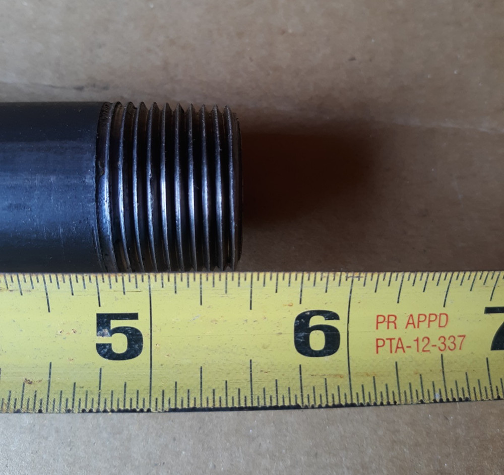 3/4" x 5 1/2" Threaded Black Pipe Nipple 1 PACK