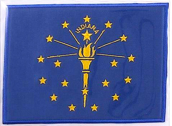 INDIANA ~ Willabee & Ward STATE FLAG PATCH United States Collection ~ PATCH ONLY