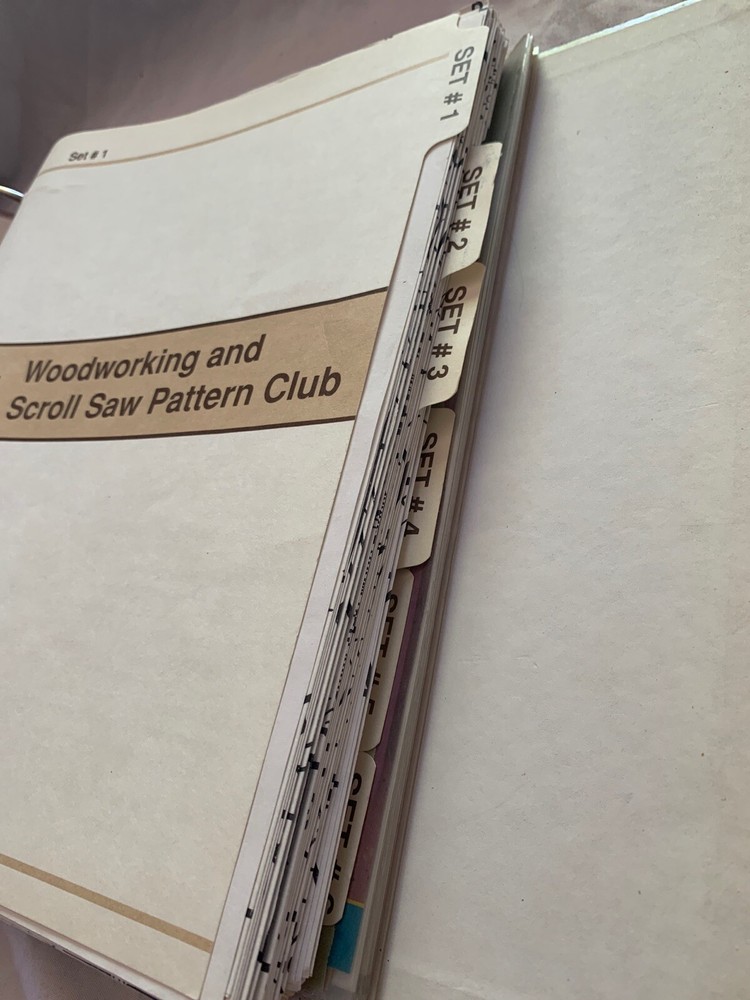 49 Sets Woodworking & Scroll Saw Binder Pattern Club Lot Multiple Per Page