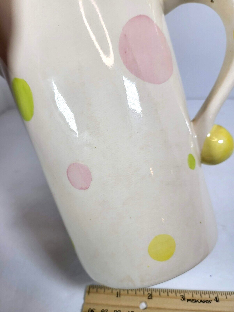 Home ETC Polka-Dot Whimsy Large Pitcher White Multi Colors 2006