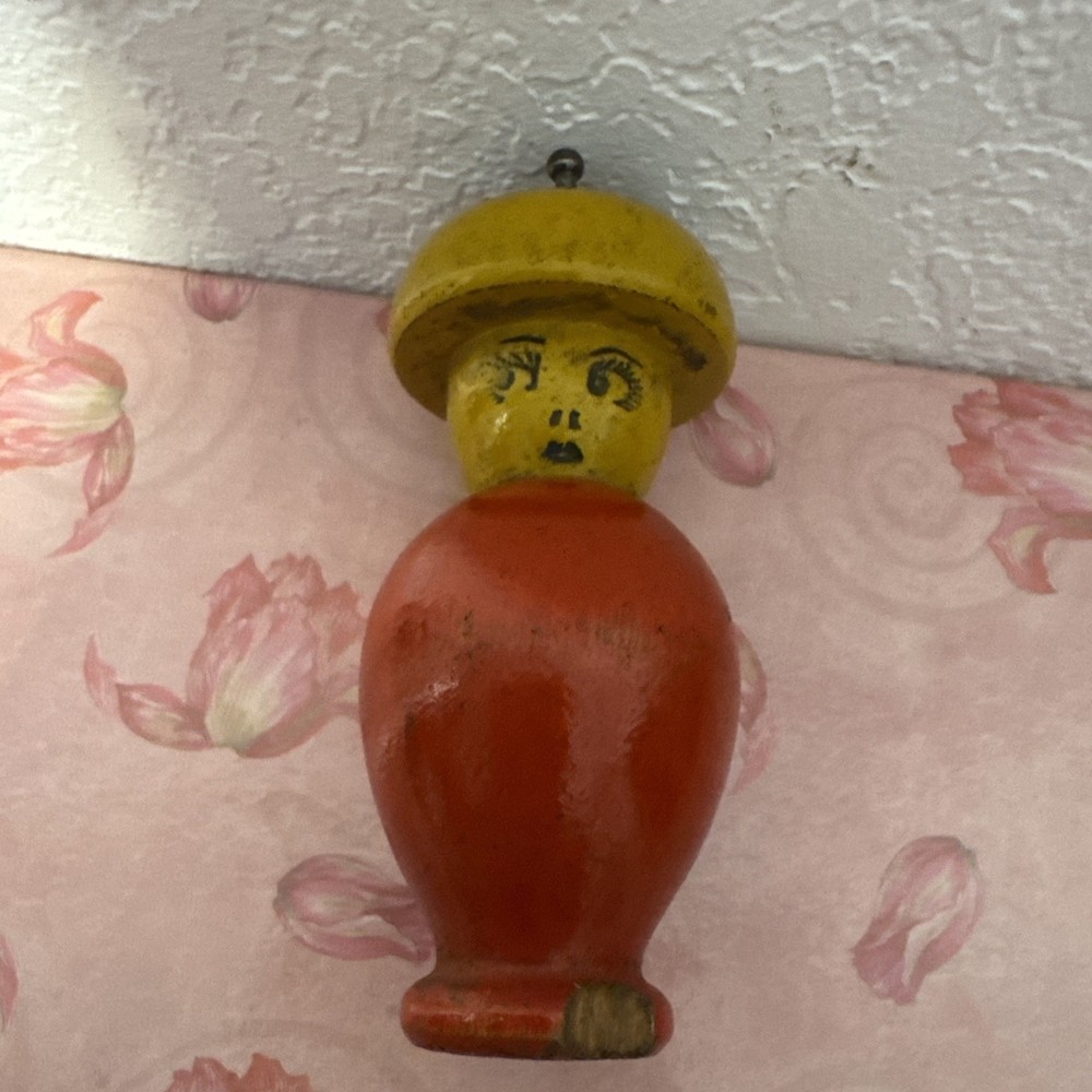 Vintage Knitting Loom Spool Hand Painted