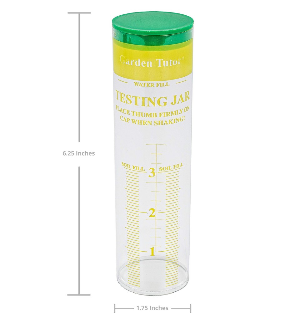 Soil Texture Test Kit Test Soil Structure Calibrated Testing Jar Measure Soil La