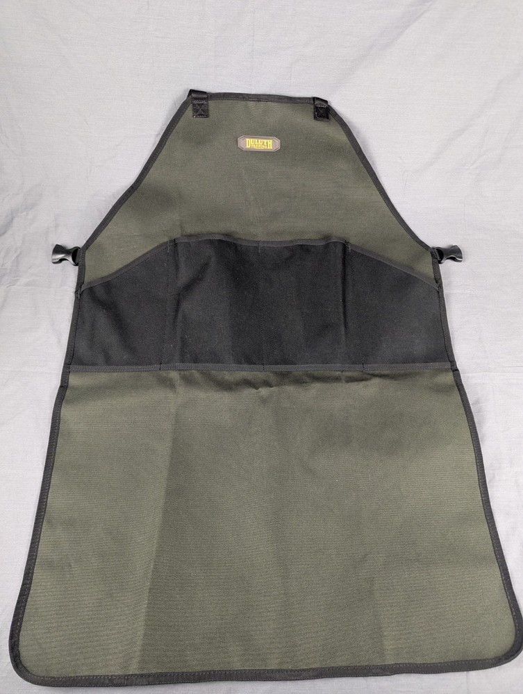 Duluth Trading Co Work Apron Olive Green Heavy Duty Canvas Tool Pockets