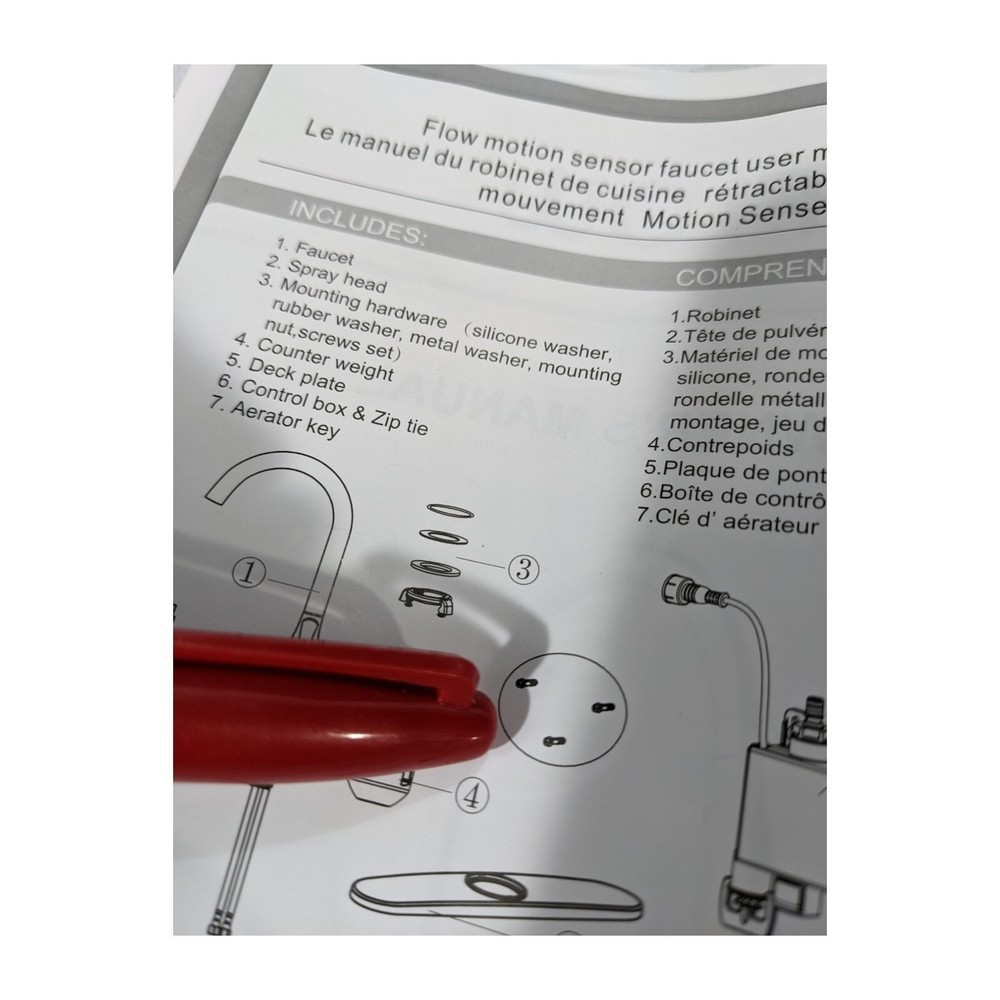 Bemis Bio Bidet FLOW Motion Activated Gold Kitchen Faucet Pull-Down Sprayer