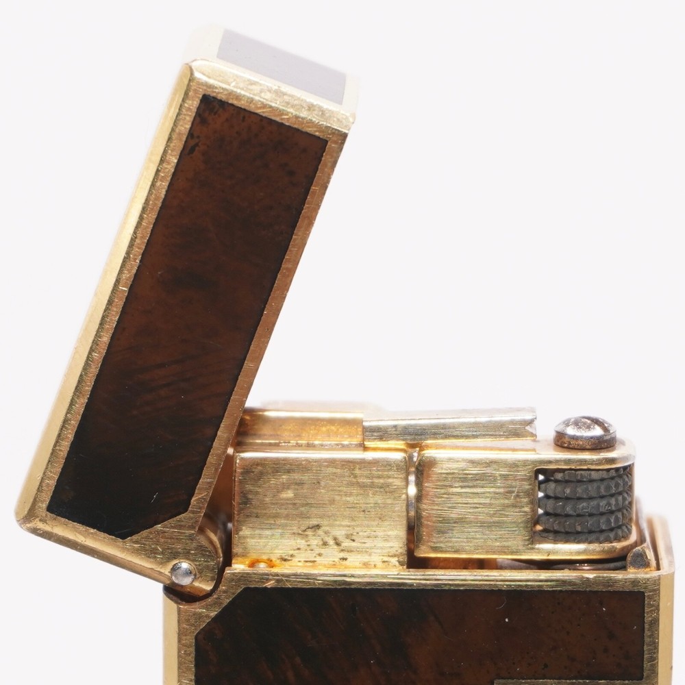 Dunhill Lighter Gold/Brown Lacquer_Ultrasonically Cleaned_WORKING