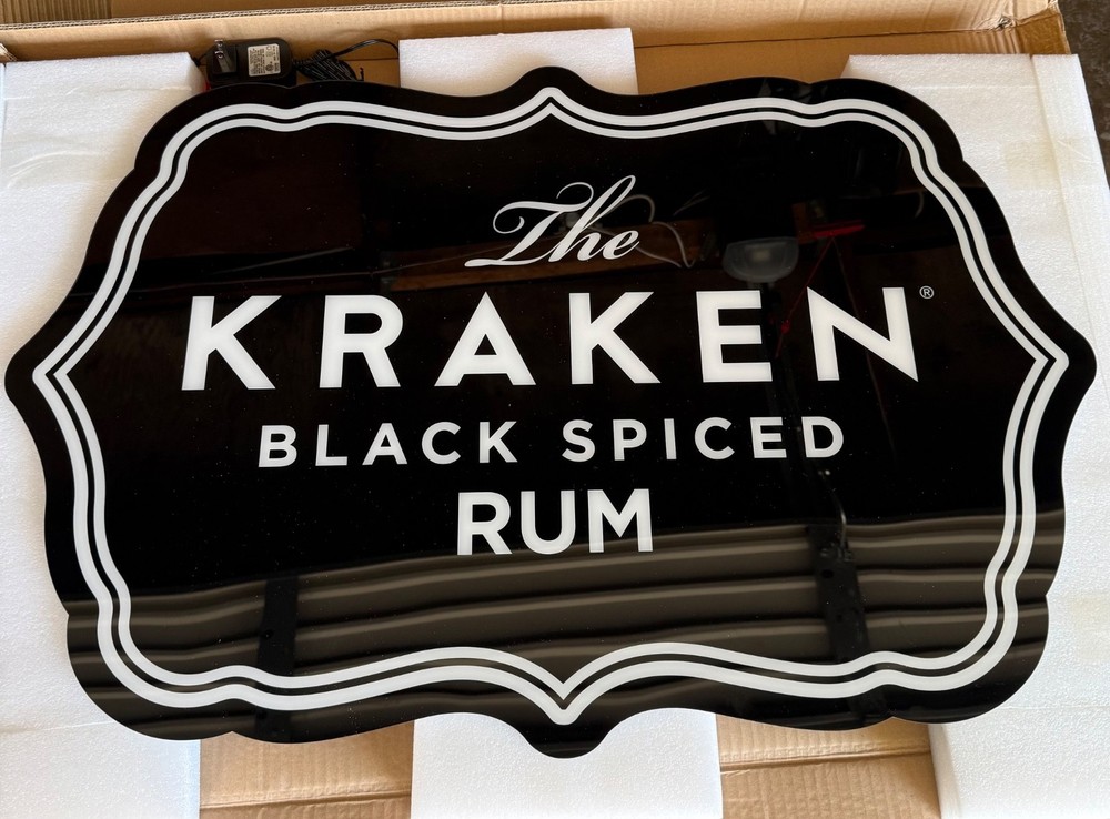 Kraken led rum light sign