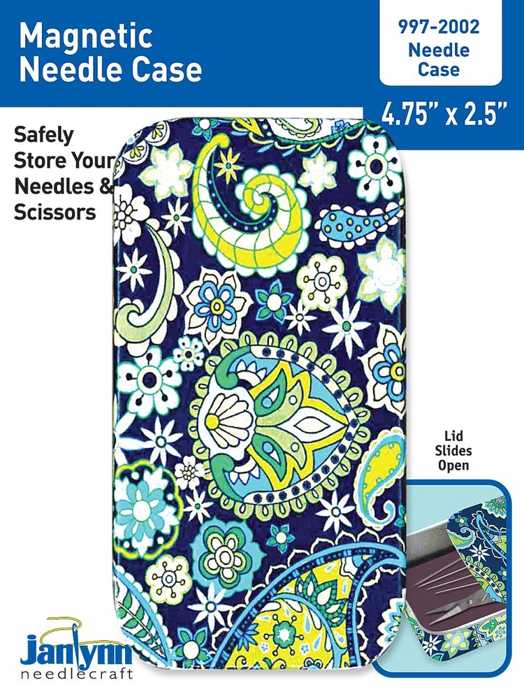 Magnetic Storage Case Blue Paisley