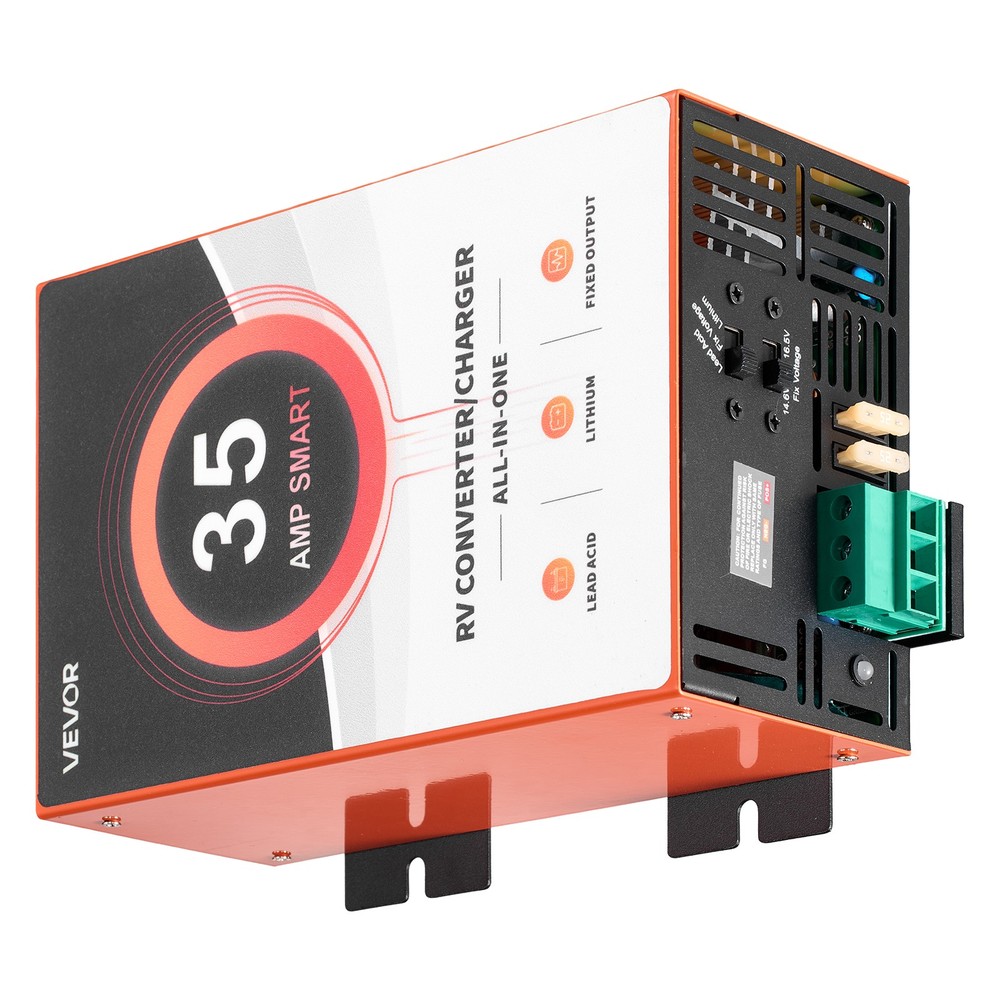 VEVOR RV Power Converter 35 Amp 110V AC to 12V DC RV Converter Battery Charger