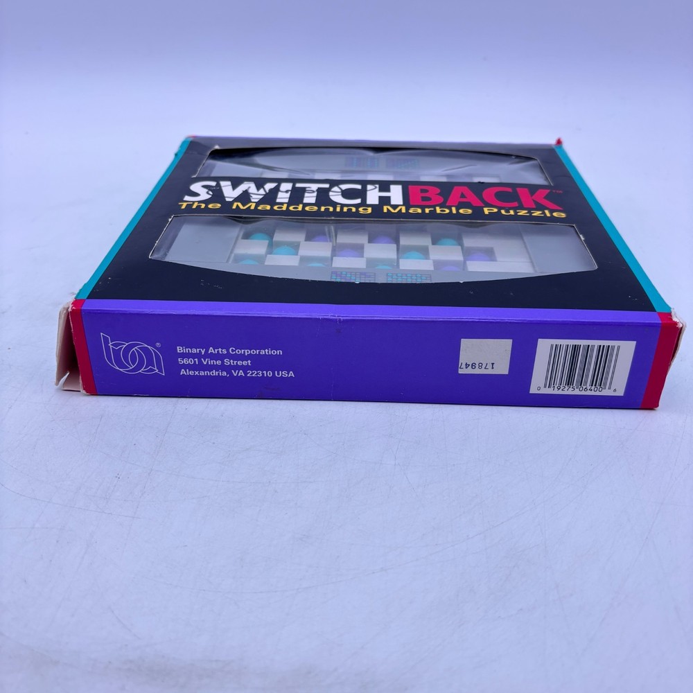 VINTAGE Switch Back Puzzle Game COMPLETE Binary Arts 1993 Challenges Puzzles