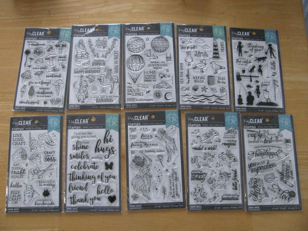 Hero Arts Poly Clear Stamp Set YOU CHOOSE NIP