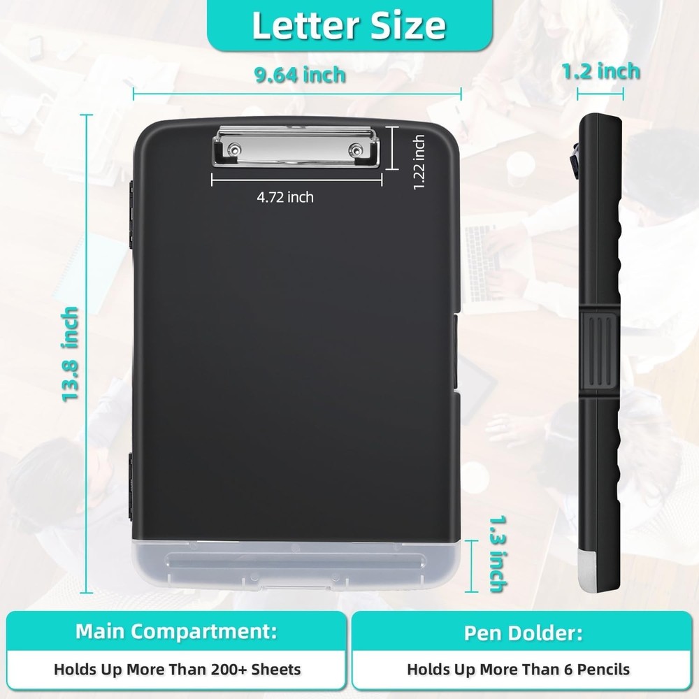 Lightweight Storage Clipboard with Real Hinge - Perfect for Office & Classroom