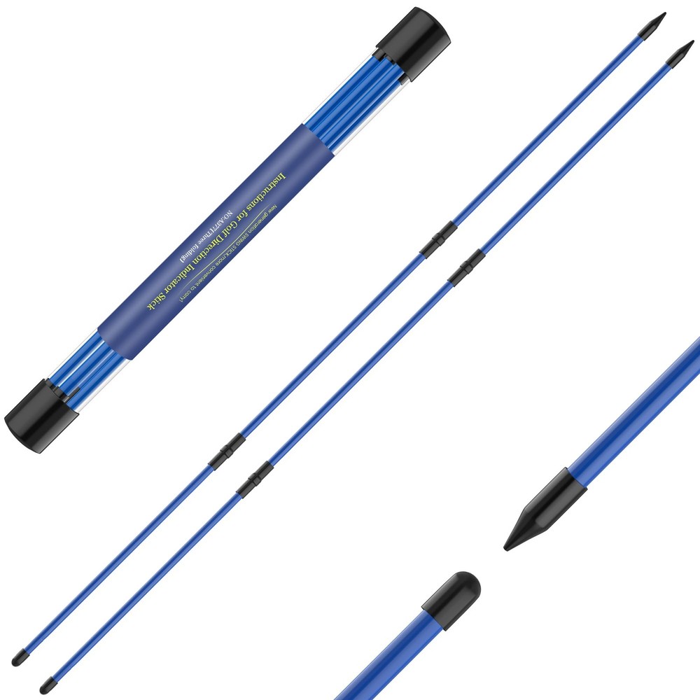 48" Collapsible Golf Alignment Sticks  2 Pack Training Aid for Aiming & Putting