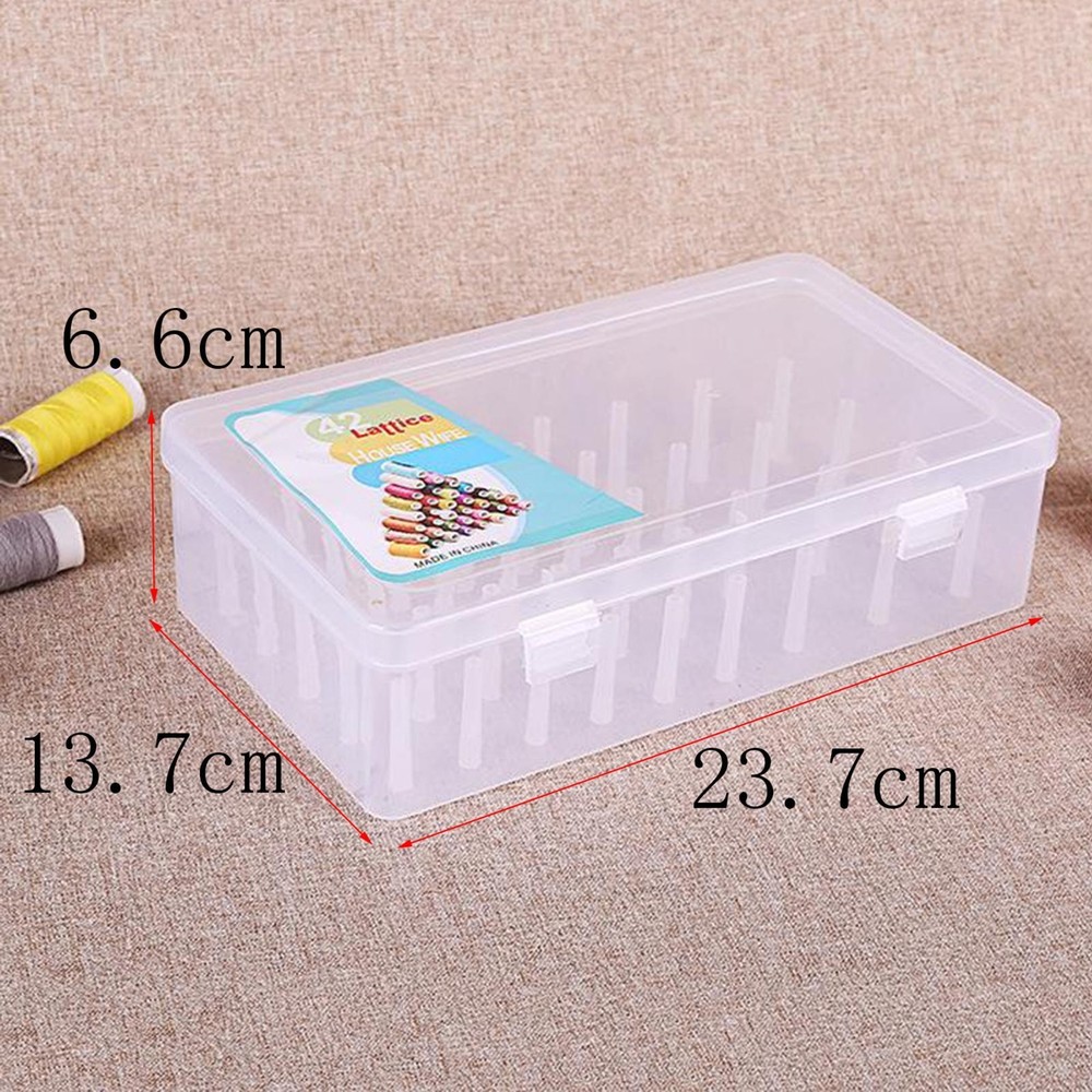 Thread Box Empty Transparent Storage Container Sewing Thread Holder
