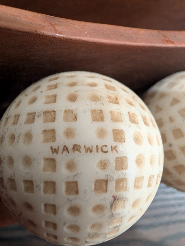 Vintage Golf Ball Evolution Display Set Warwick Feathery Gutta Haskell