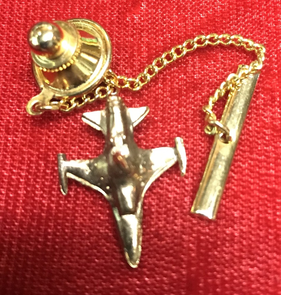 Vintage Jet Airplane Test Pilot Lapel Tie Pin