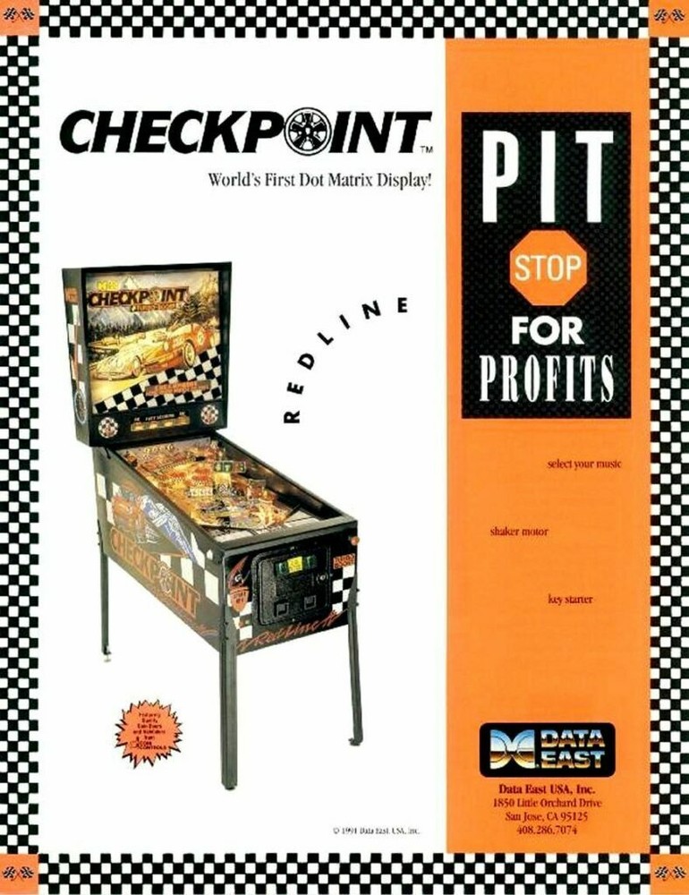 Checkpoint Pinball (Data East) - CPU/DISP ROM Upgrade chip set v1.7