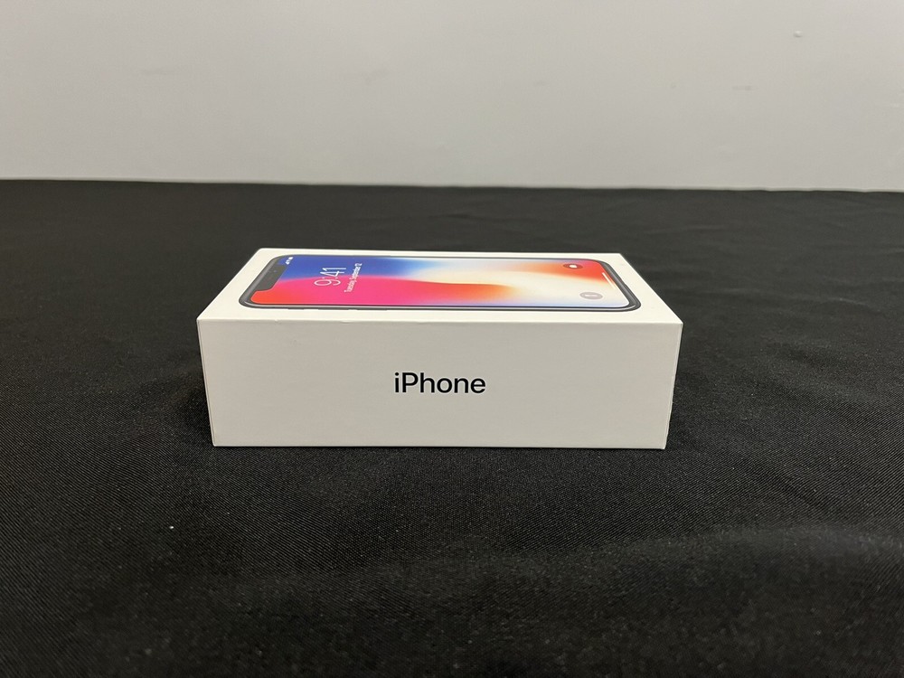 *EMPTY BOX* Apple iPhone X Space Gray 64G W/ Manual, Stickers & SIM Removal Tool